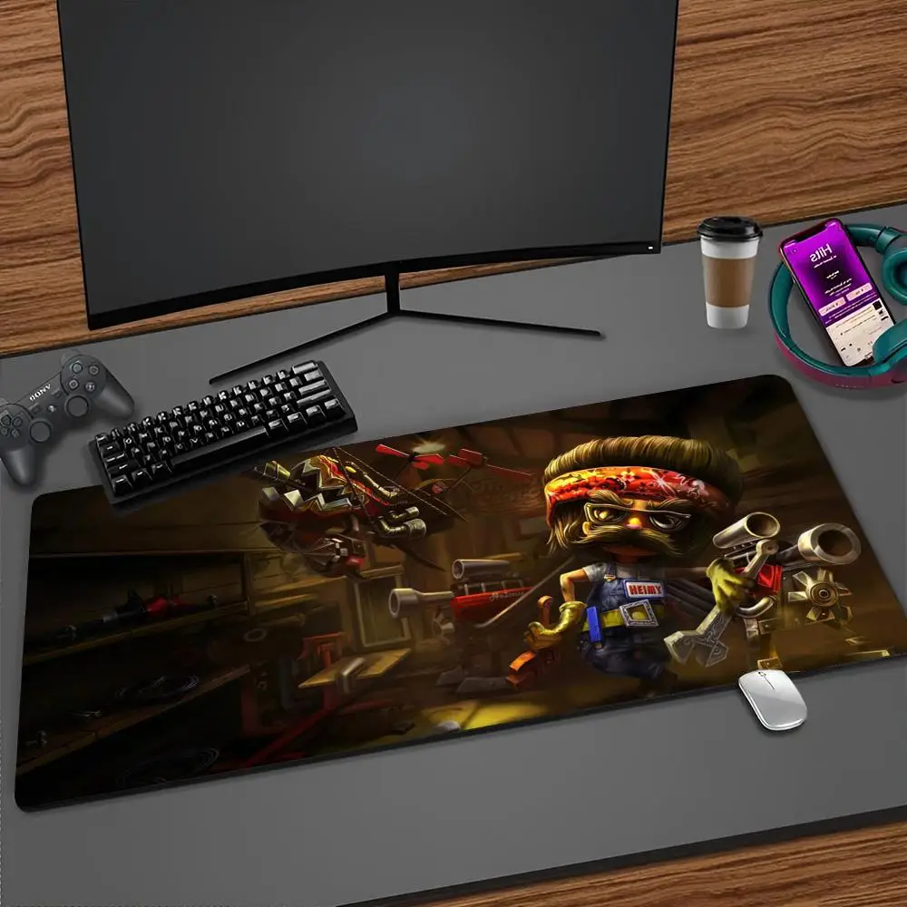 Heimerdinger Hwei Illaoi Mouse Pad Cartoon Lockedge Large Gaming Pad Computer Gamer Keyboard Mat Desk Mousepad PC Desk Pad