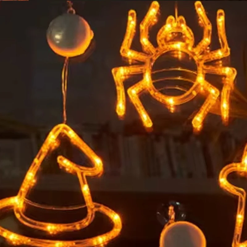 Halloween Decorative Window Lamp, LED Sucker Lamp Suitable For Decoration In Various Places