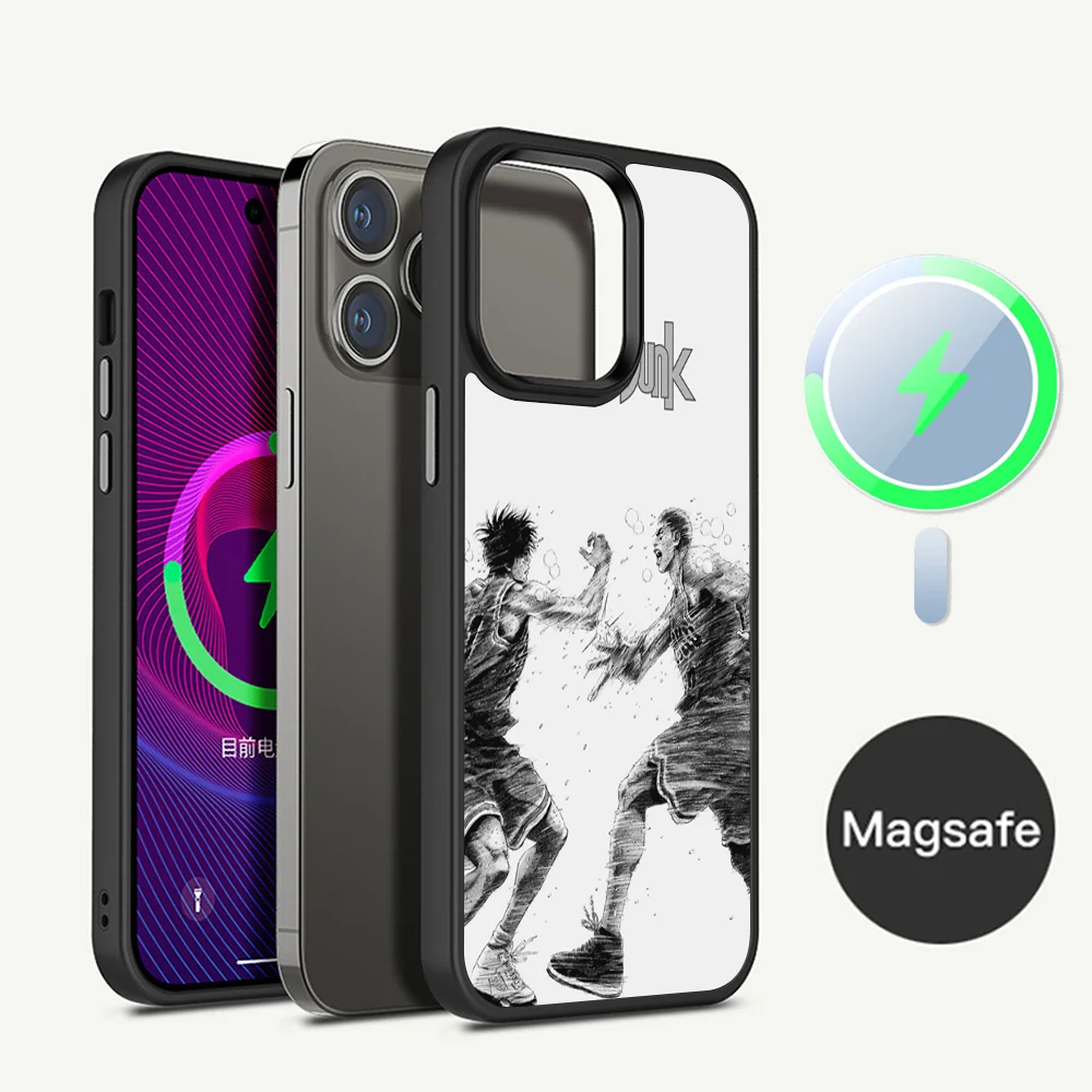Slam Dunk Phone Case Magnetic Case For iPhone 14 13 12 11 15 Pro Max Plus Mini For Magsafe Wireless Charge Cover