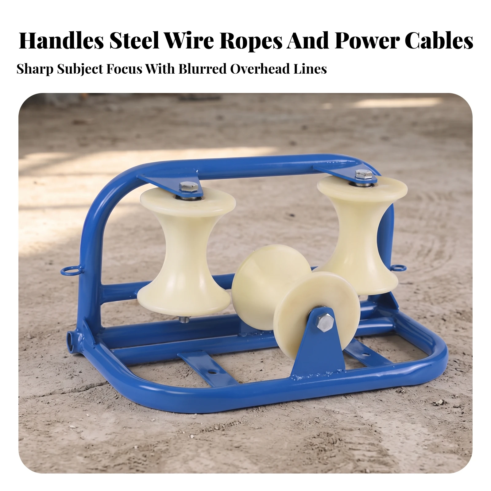 Corner Cable Pulley Heavy Duty Electric Cable Pulley Hardware Wear-Resistant High Hardness for Utility Crews