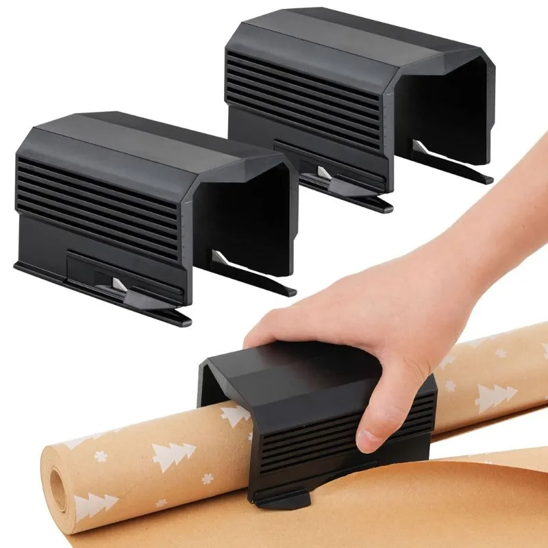 1pc Creative Roll Paper Cutter Household Wrapping Paper Slitter Portable Manual Paper Roll Cutting Tool Desk Decor