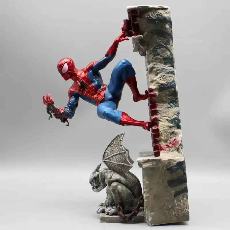 Nuevo 28cm Original araña de hierro lejos de casa veneno animación figuras periféricas versión Premium estatua adornos de coche niños Gif