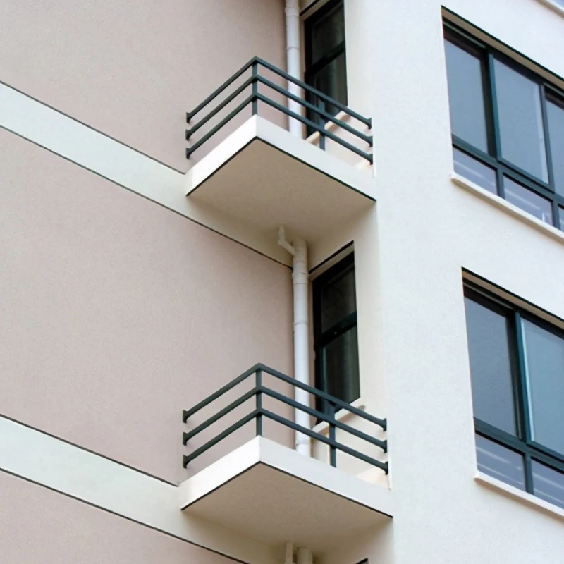 Customization 3.0m Reinforced Powder-Coated Galvanized Steel Handrail Metal Railing for Seaside Villa Balcony Stair Bathroom