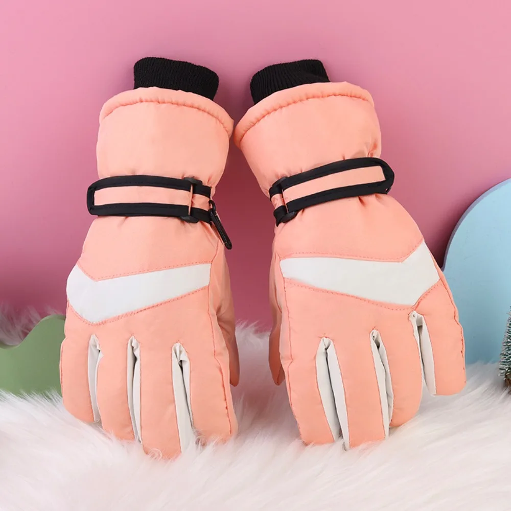 

Высококачественные водонепроницаемые лыжные перчатки, теплые нескользящие детские перчатки с утолщенными пальцами, теплые