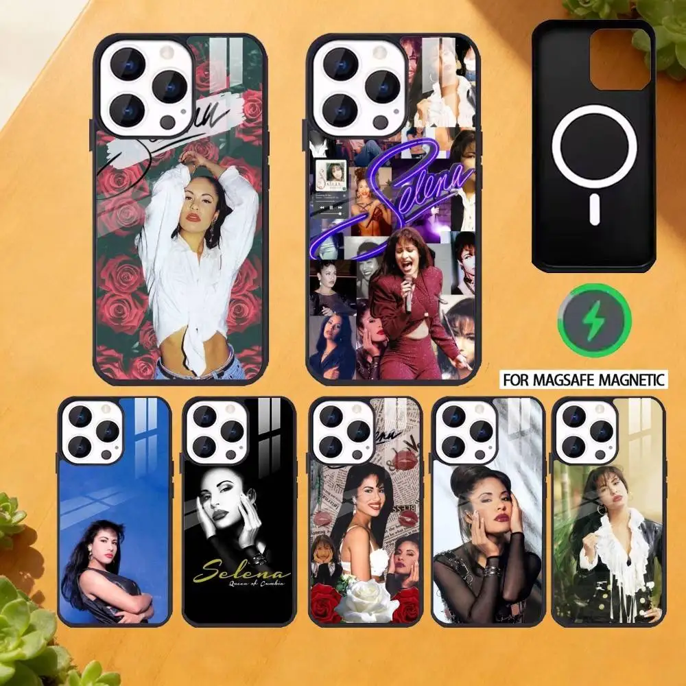 

S-Selena Q-Quintanilla Phone Case For iPhone 17,16,15,14,13,12,Plus,Pro,Max for Magsafe Magnetic Wireless Charging