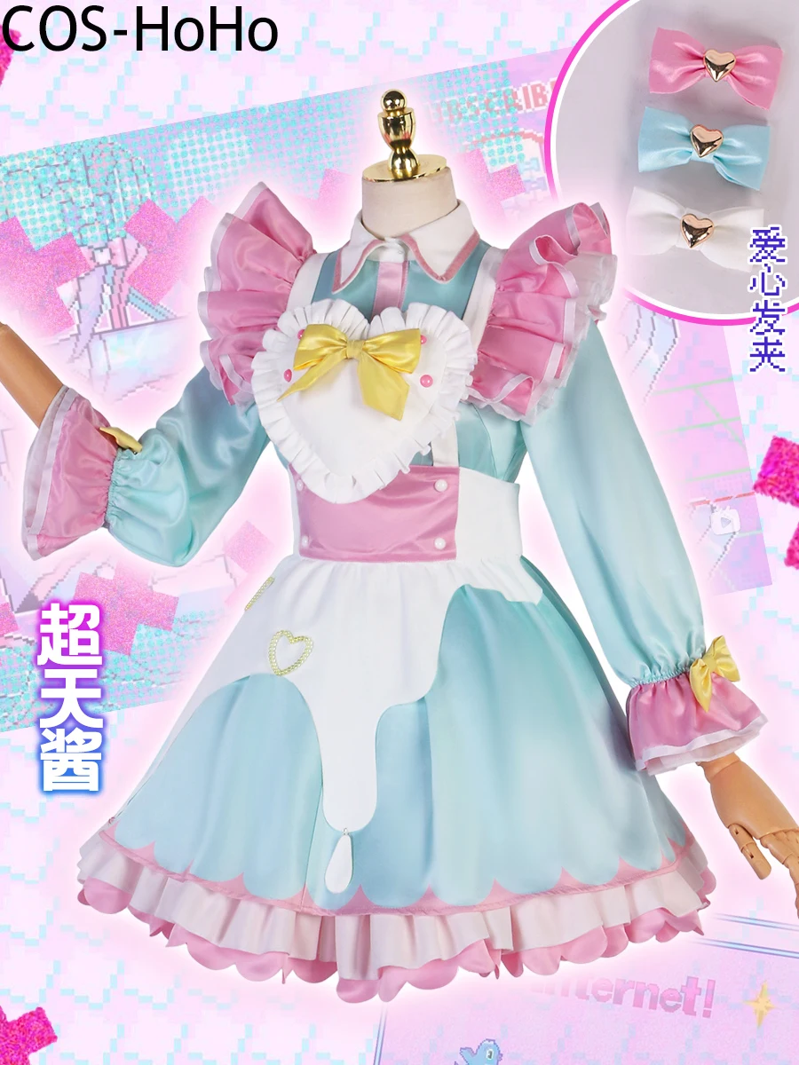 COS-HoHo NEEDY GIRL OVERDOSE OMGkawaiiAngel Sweet Lovely Maid Dress Cosplay Costume Halloween Party Role Play Outfit Women