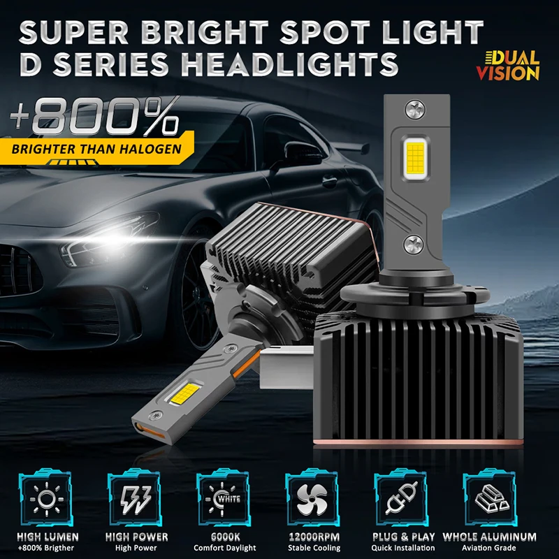 

D1S D3S Car Headlight Bulb Canbus D2S D4S D5S D8S LED Xenon Bulbs Turbo Lamp 6000K 12V 24V D1R D2R D3R D4R D5R D8R Car Light