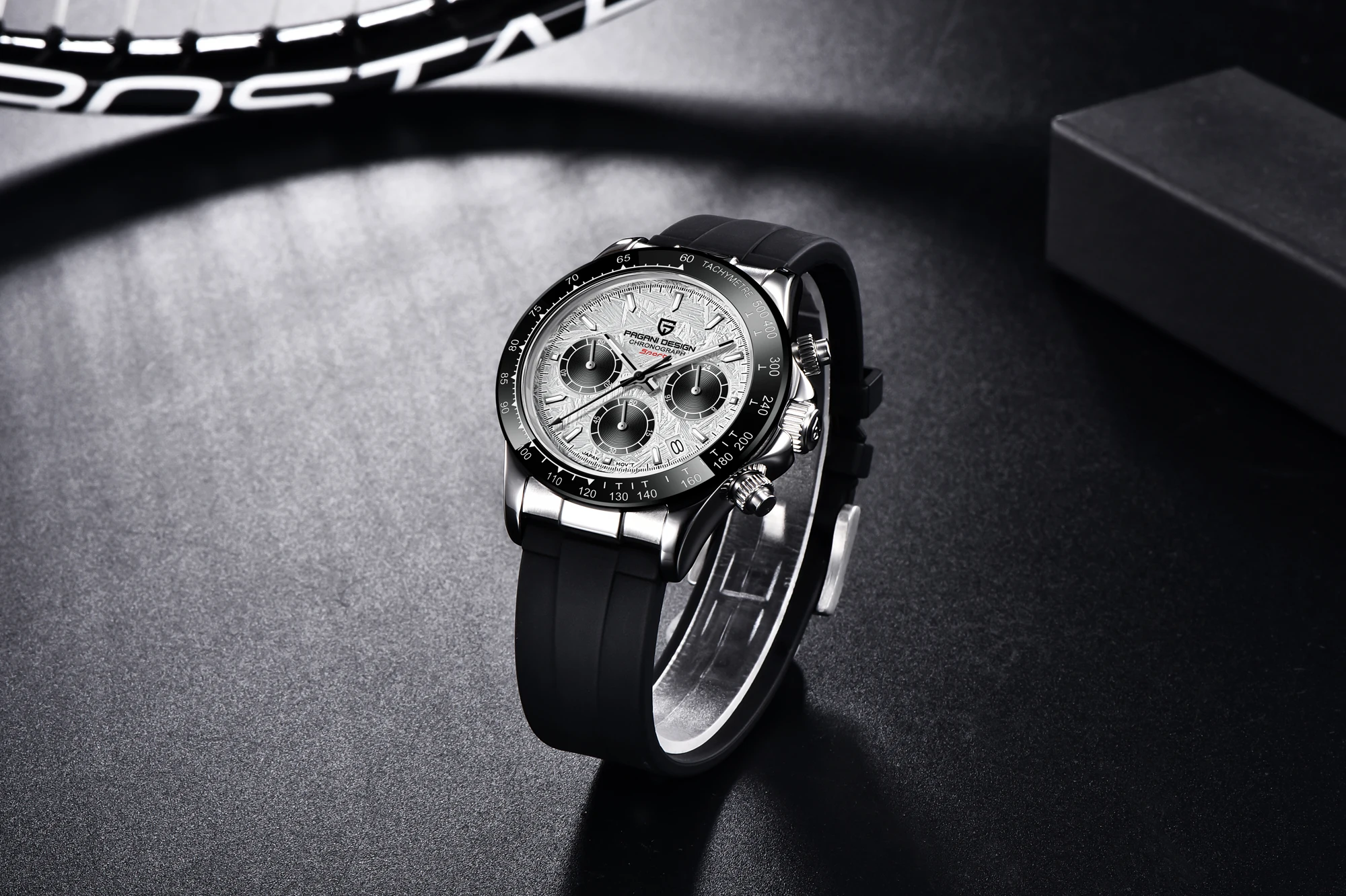 PAGANI DESIGN New Gold Blue Luxury Quartz Watch For Men Gift Box VK63 Movt Chronograph Sapphire Crystal Stainless Steel Watch