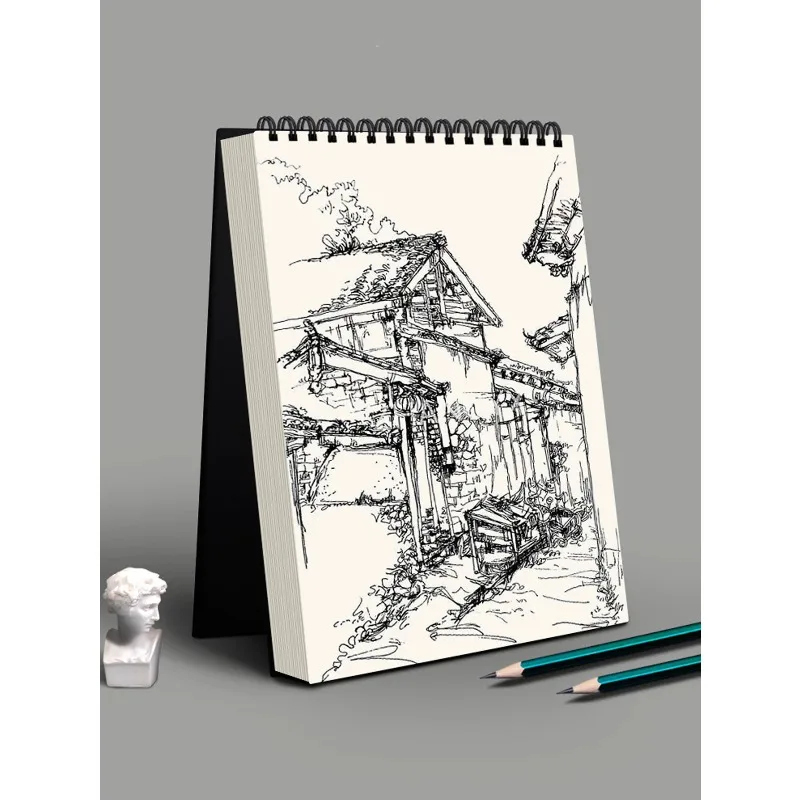 1 Pack 30-Sheets Top Spiral-Bound Sketch Book Acid-Free Art Sketchpad for Artistic Drawing Painting And Writing