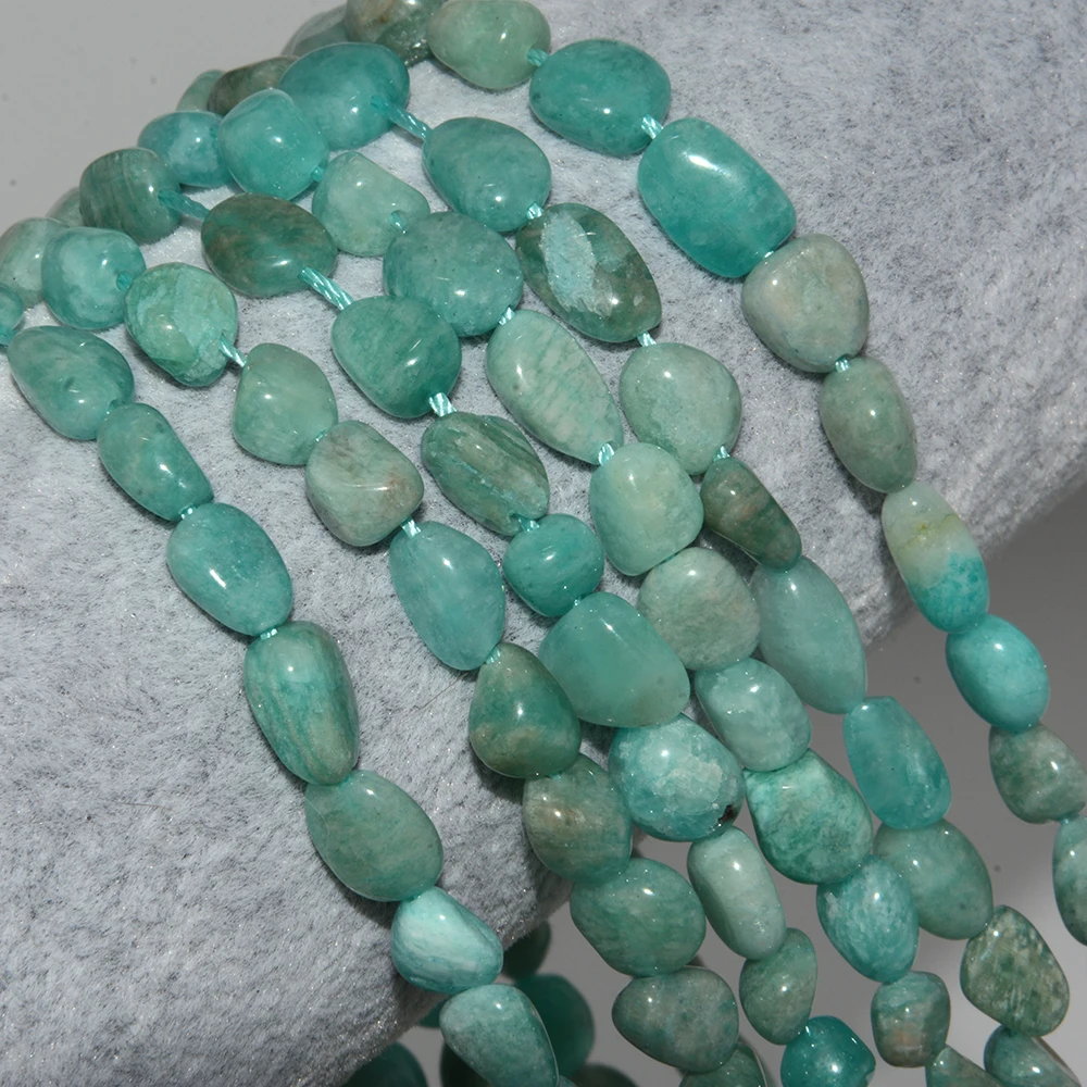 Natural Amazonite Irregular Nugget Beads, DIY Pulseira e Colar Fazendo, Tamanho Rought, 6x8mm