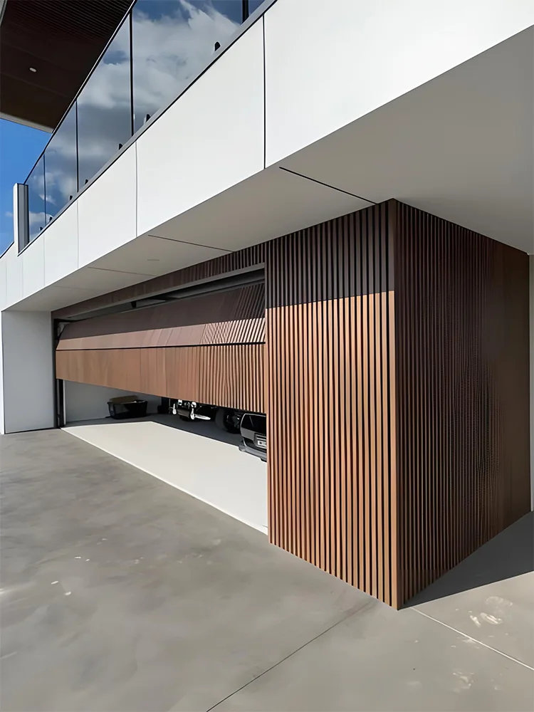 

Sixinalu Electric Garage Door With Motor Entrance Entry Front Bi-Fold Sliding Doors Aluminum Double Glazed Home Decor Custom