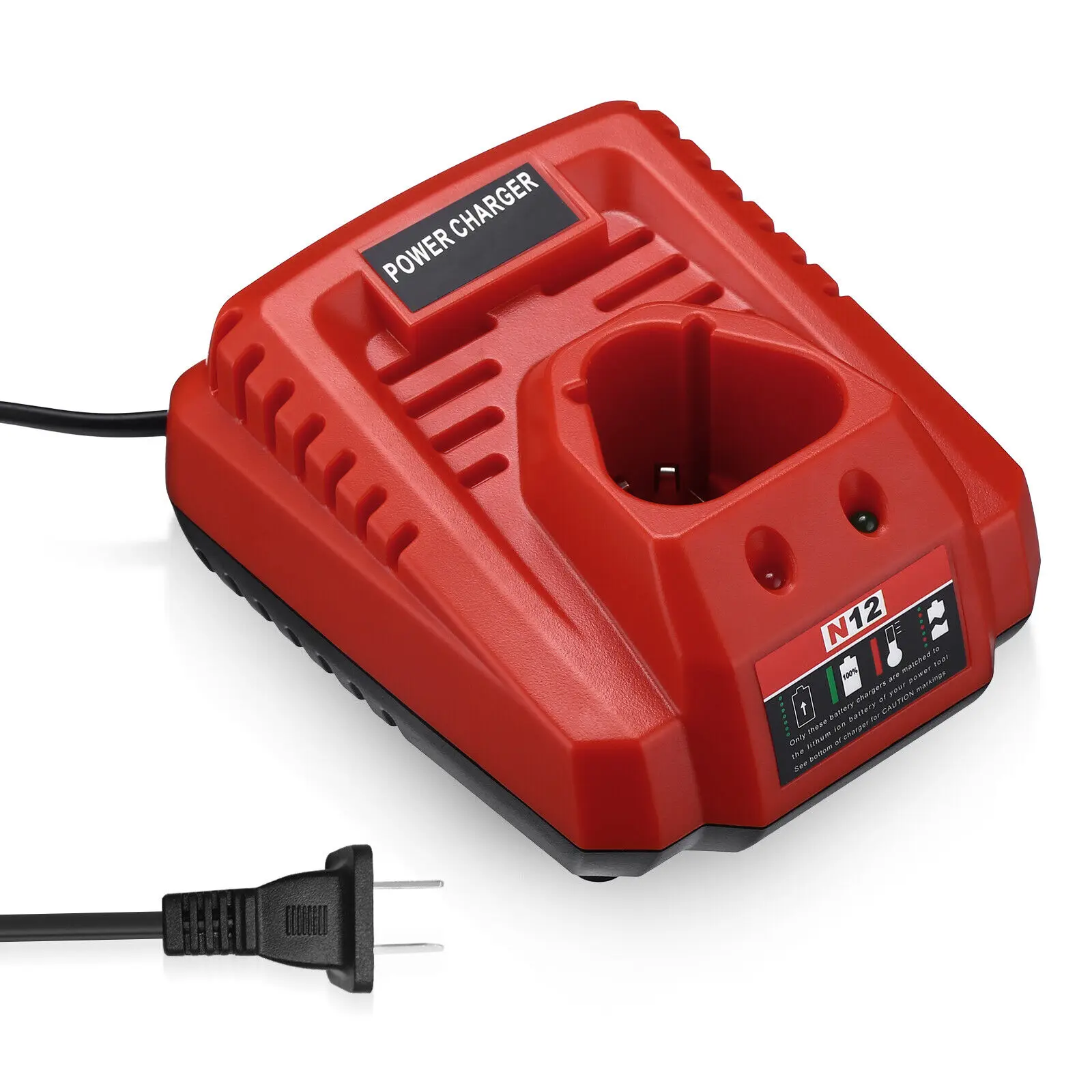 Battery Charger For Milwaukee M12 N12 Lithium-Ion Battery 3A fast charging Replacement 48-11-2401 48-11-2402 C12B C12BX