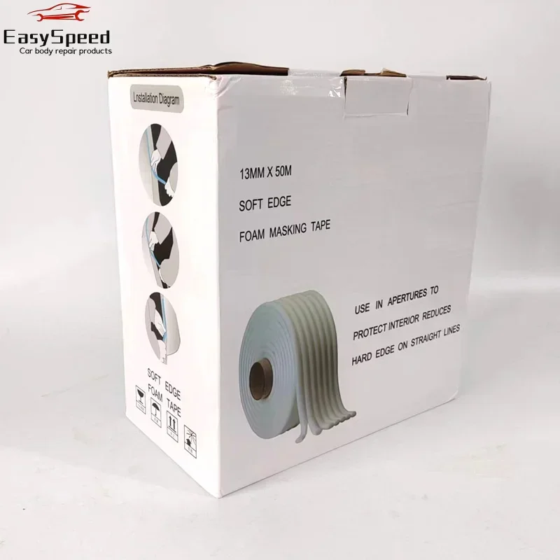 Car Sheet Metal Spray Paint By Sealing Rubber Strip 13mm x 50m Sponge Foam Sealing Strip Tape Anti-paint Mist