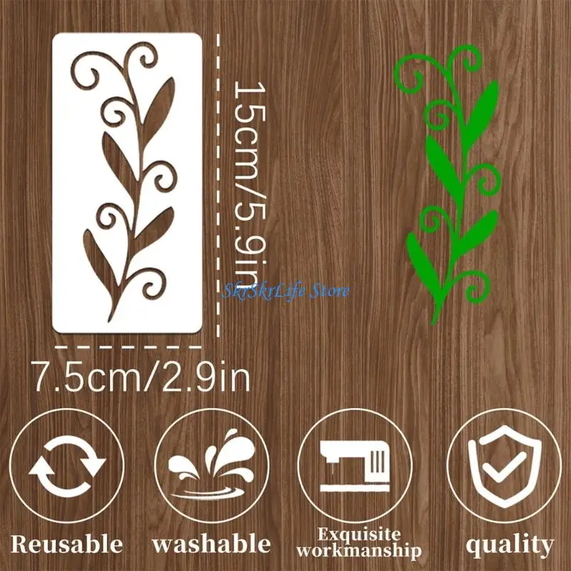Picture 5: E65E Artistic Reusing Stencil Template Design Tool Friendly Materials For Painting