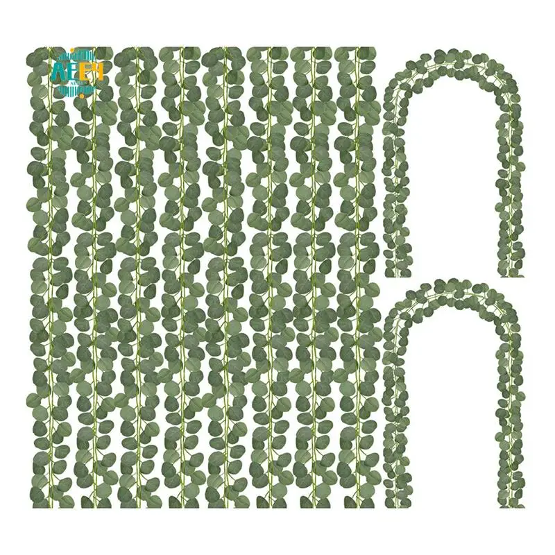 

AEE4-24PCS Artificial Greenery Garland Faux Eucalyptus Leaves Table Garland Vines For Wedding Backdrop Table Arch Durable Easy T