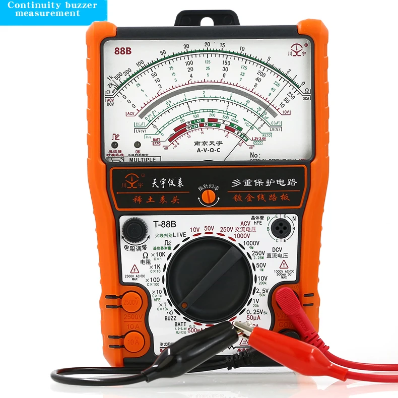 NJTY 88B Analoges Multimeter, mechanisch, hochpräziser Summer, Überlastschutz, universeller Tisch, interner Magnet – Detail 14