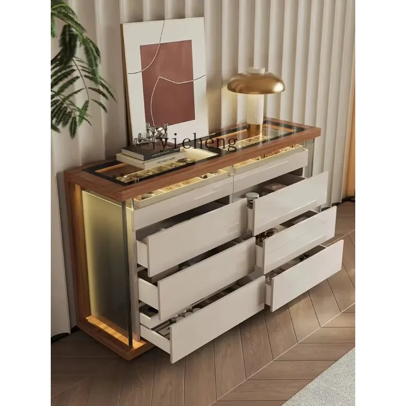 B6 GZ-23 Light Luxury Eight-bucket Cabinet Cloakroom Jewelry Storage Jewelry Six-bucket Bedroom Minimalist Bedside Cabinet