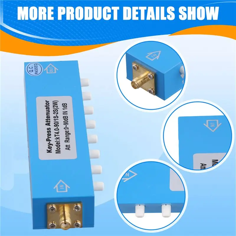 AC57-SMA/N Adjustable Attenuator RF Signal Attenuator 0-90Db 2W DC-4G External Thread Inner Hole For Network Communication