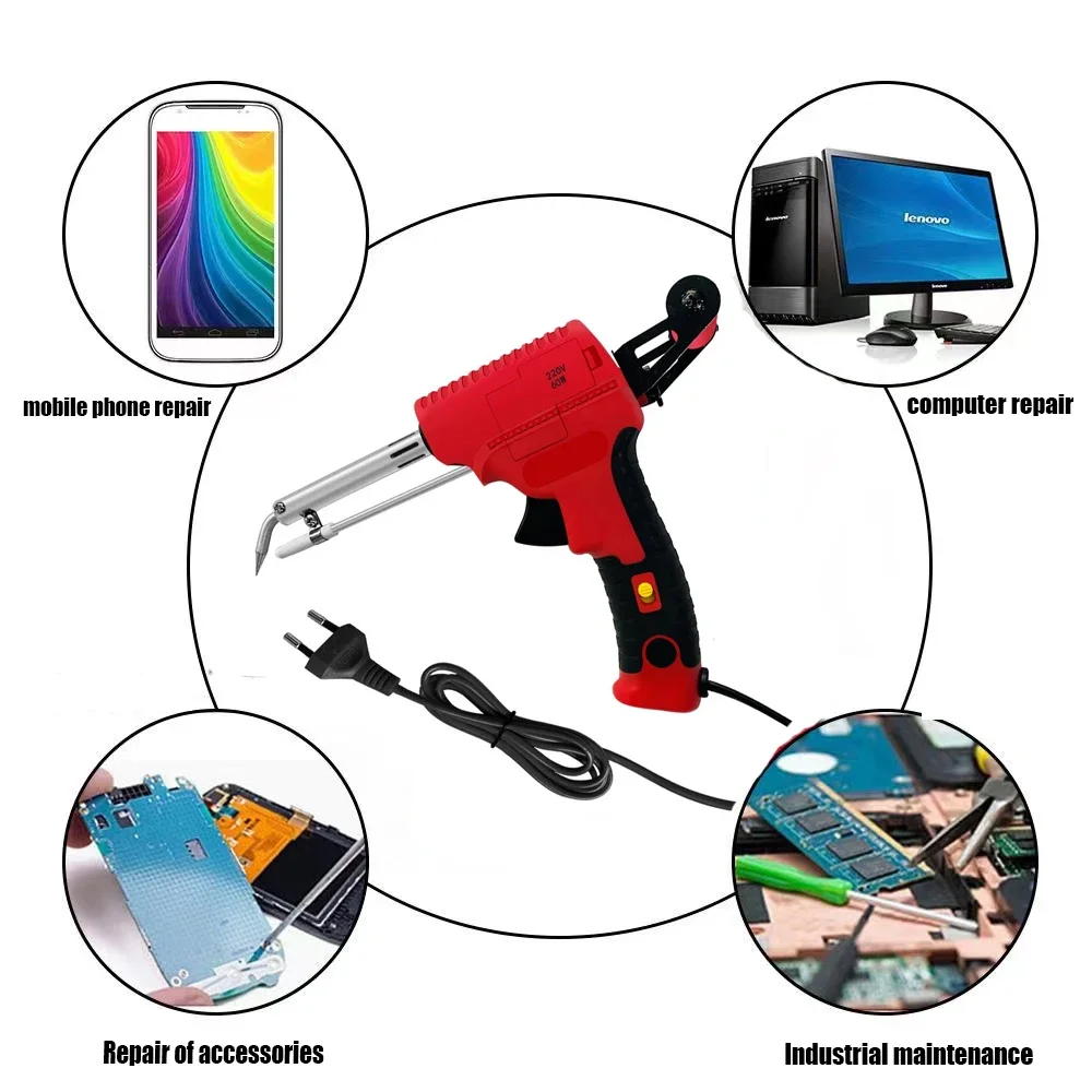 Electric Tin Welder Soldering Iron Hand-Held Internal External Heating Automatically Send Tin Gun Welding Machine Repair Tools