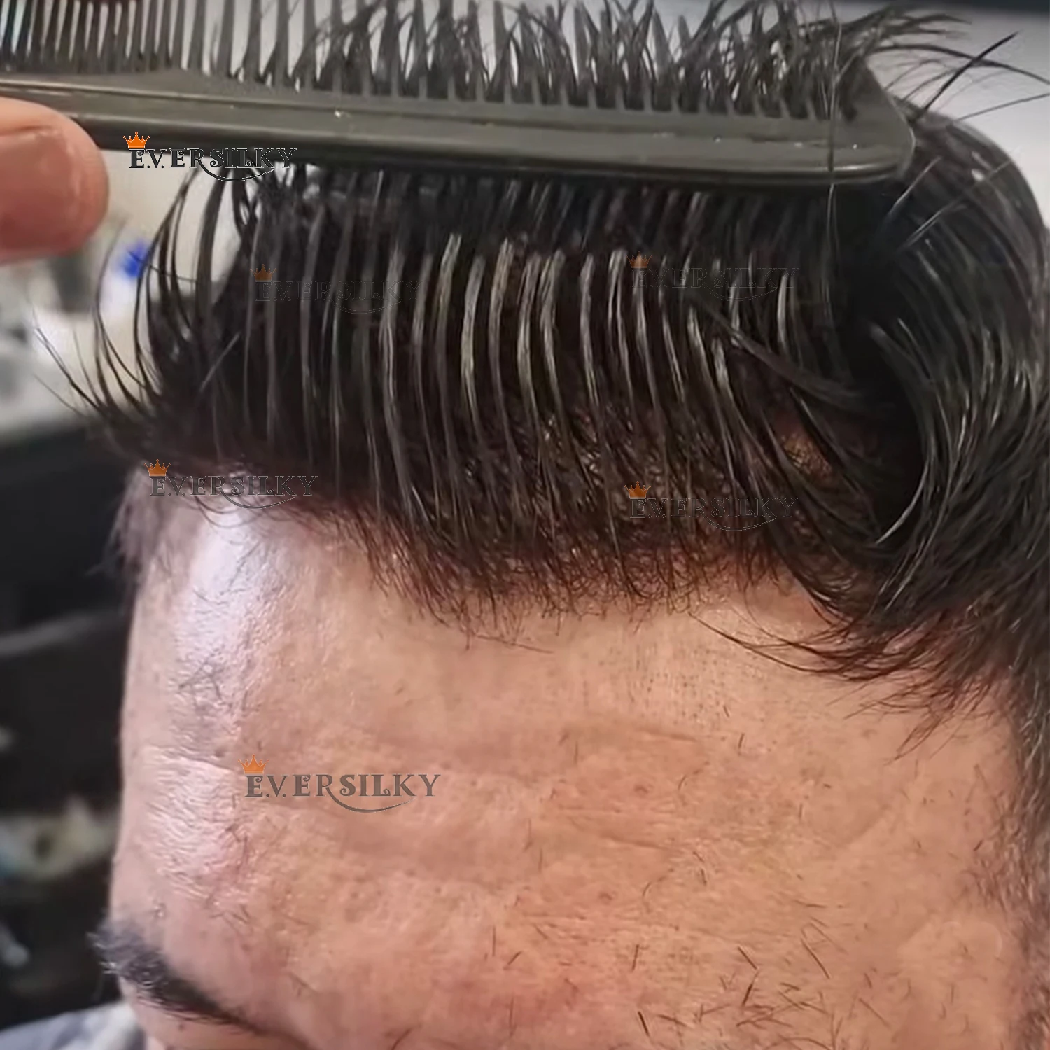 

Invisible Natural 80%Density Mens Toupee Super Natural Hairline 0.02mm Ultra Thin 1B80 White Black Grey Blonde Human Hair System