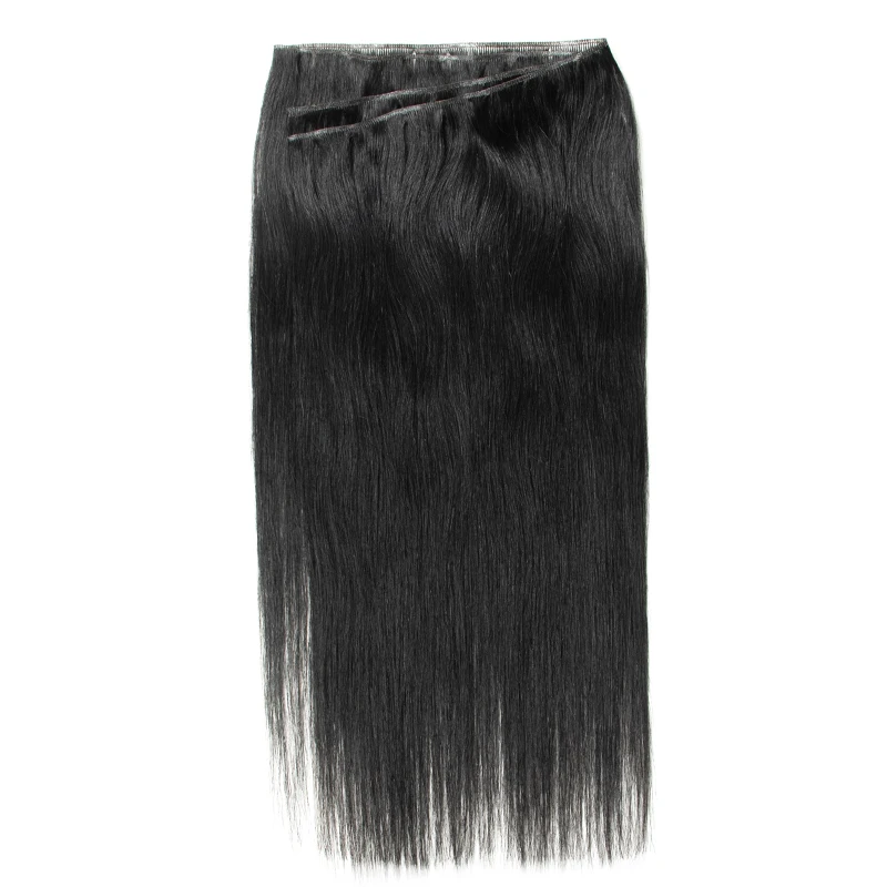 Long Genius Weft Human Hair Bundles Black hair Extensions Real Natural Human Hair Extensions Machine Remy 12 16 20 inch