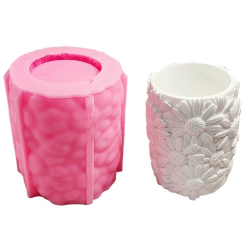 

Unique Craft Mould Vase Moulds Flower Pattern Ornament Moulds Silicone Planter Molds Silicone Texture for Flower Vase 37JB