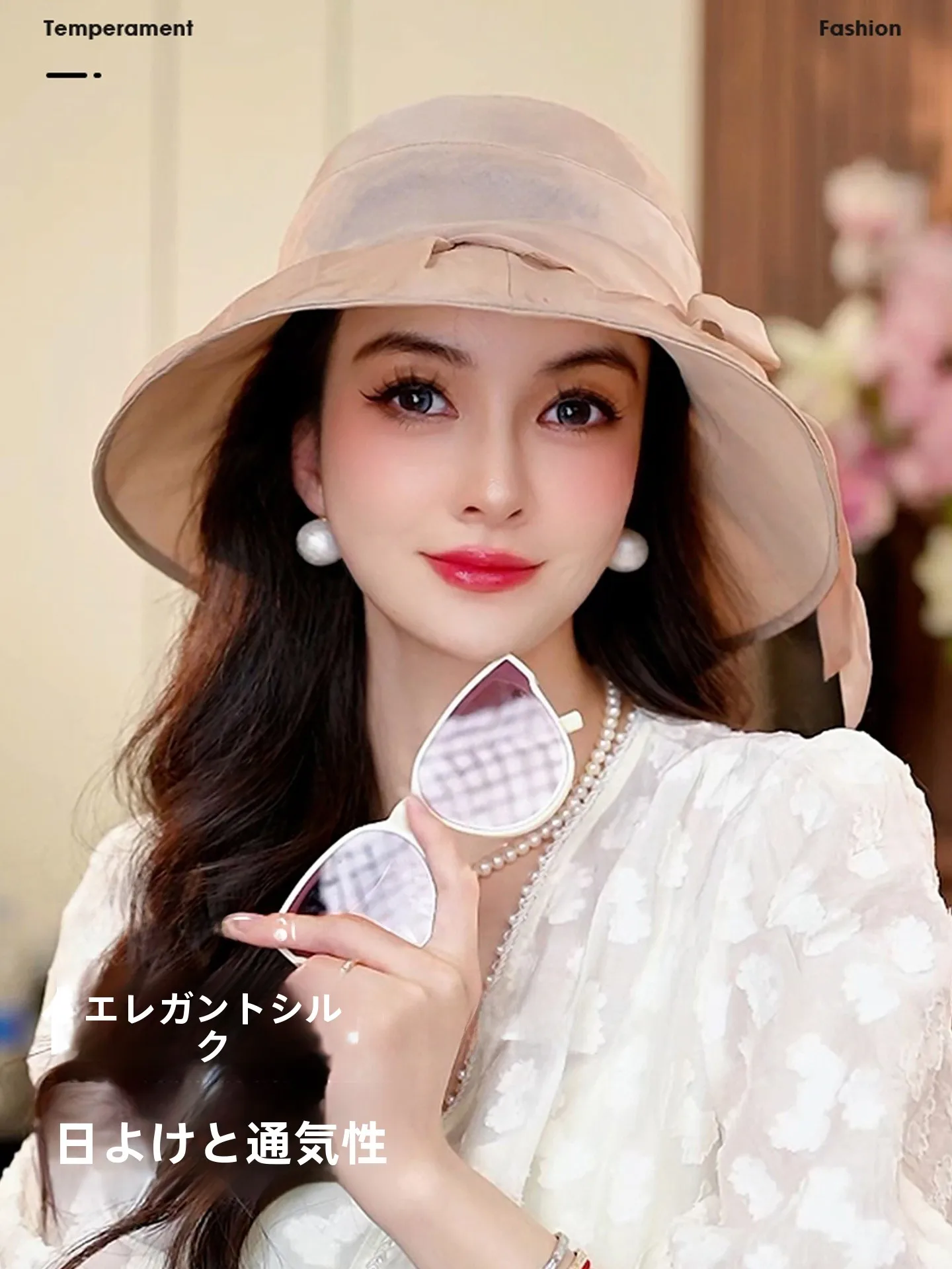 silk-women's-hat-beach-photoaphy-suitable-summer-wide-brim-sun-protection-ele-sle-knot-round-top-cap-for-tr