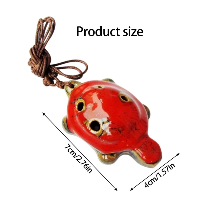 6 Hole Ocarina Ancient Chinese Flute Premium Ceramic Construction For Personals Performances Group Practice And Gift JOME