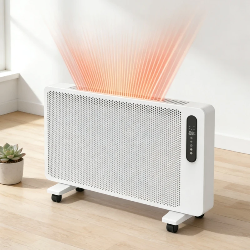 Quiet Radiant Graphene Electric Heater With Quartz Elements And Smart Control For Nursery And Baby Room Safe Nighttime Heating