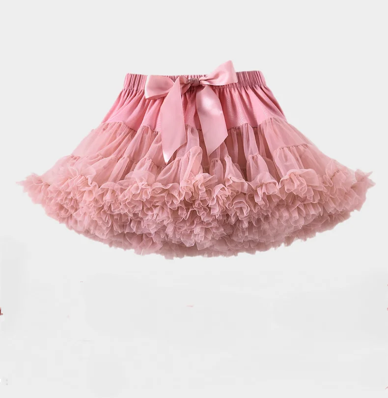 Children\'s Skirt Baby Girls Tutu Skirt Fluffy Children Ballet Kids Pettiskirt Baby Girl Skirts Princess Tulle Party Dance Skirts