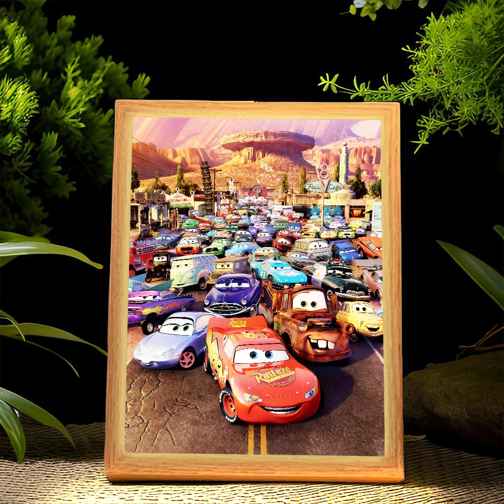 

Светодиодный ночник-картина «Аниме-машинка» для декора детской комнаты, прикроватной тумбочки, спальни, рождественский подарок, лунная лампа