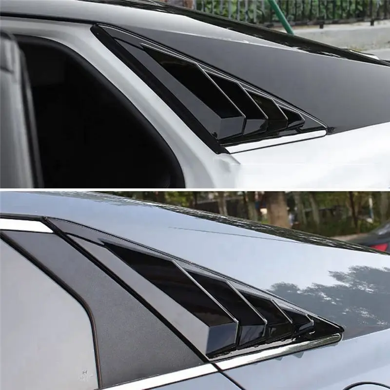 CYL-1Pair Car Rear Window Louver Shutter Trim Cover for  Elantra