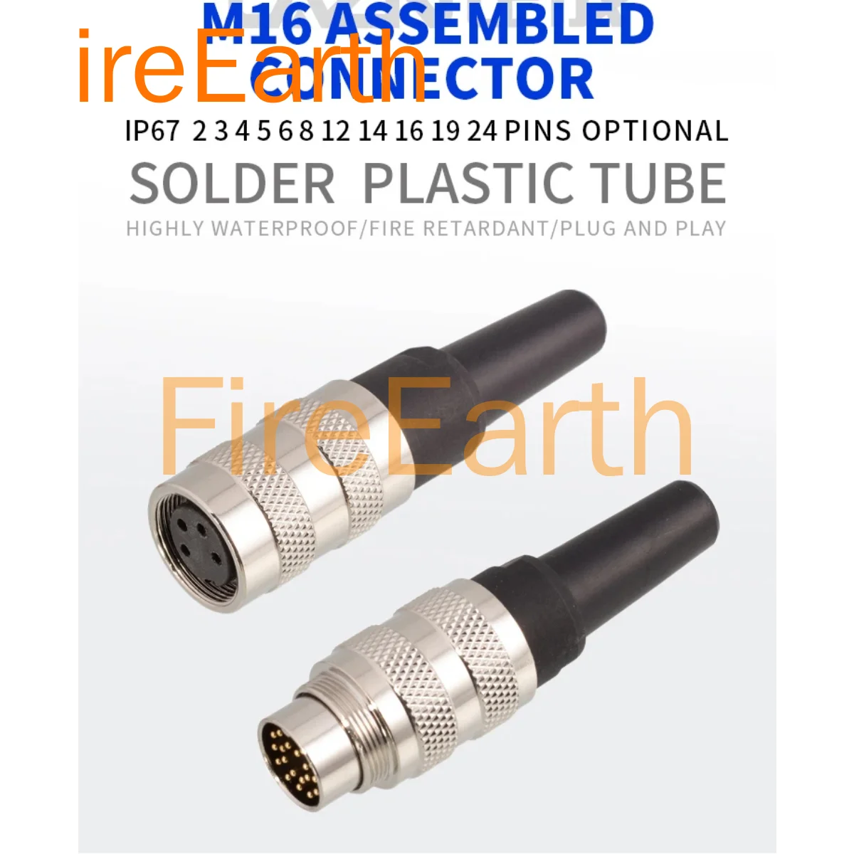 M16 Assembly Connector Male/Female Pin Type Plug 4-pin 5-pin 8-pin 12-pin Aviation Plug