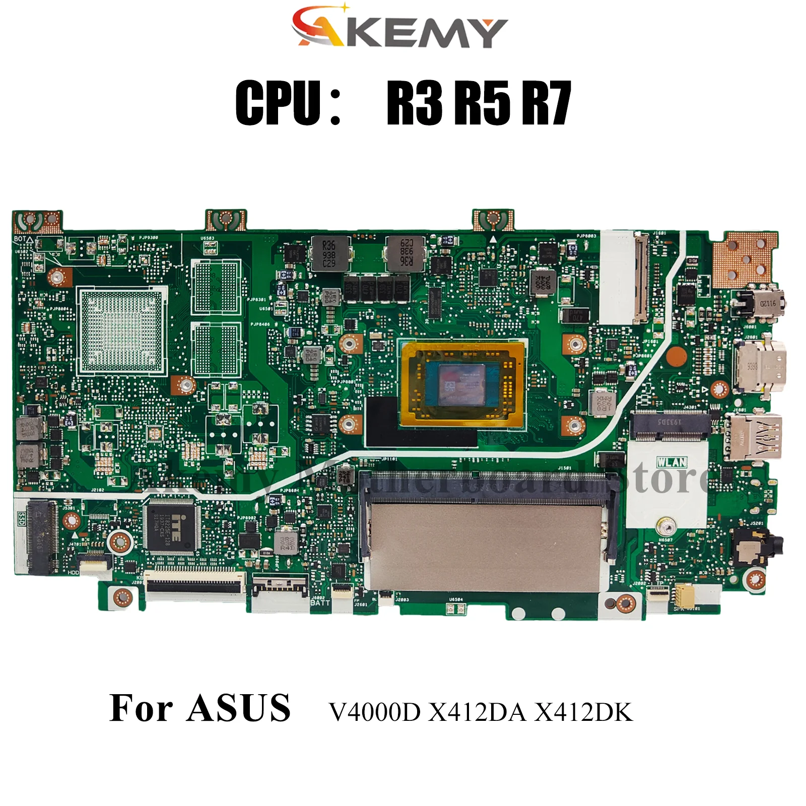 

X412DK Материнская плата для ноутбука ASUS VivoBook V4000d X412D X412DK X412DA Материнская плата для ноутбука с процессором R3 R5 R7 100% tests OK stk