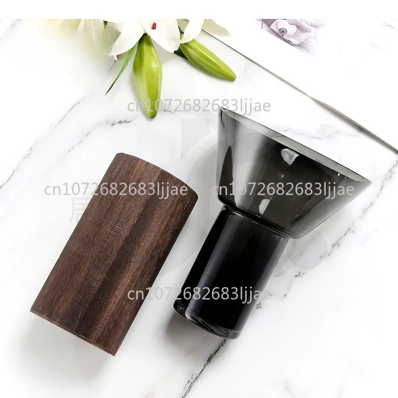 Glass Vase Double-layered Wooden Flower Vase Flower Arrangement Accessories Hydroponics Terrarium Home Decoration Accessories