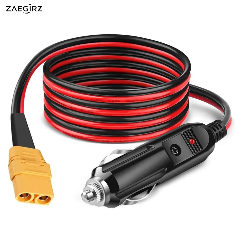 Câble allume-cigare de voiture 1,5 m/5 pieds XT90 femelle vers 12 V 24 V pour Bluetti SOLARPLAY AFERIY FOSSiBOT etc. Station d'alimentation portable.