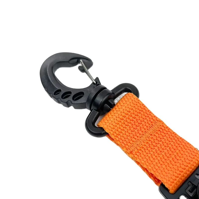 도매 오렌지 스쿠버 다이빙 랜야드 웨빙 밴드 퀵 릴리즈 버클 포함