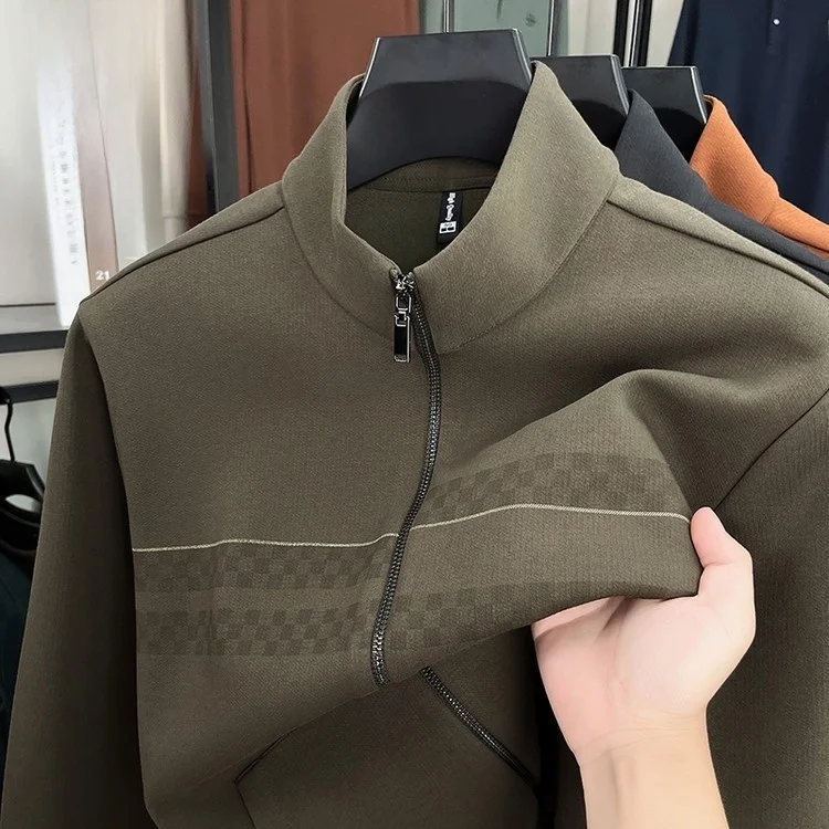 

Мужская повседневная куртка Young Luxury Fce Jaet с воротником-стойкой, осенняя новинка, деловой повседневный стиль, высокое качество, хлопок, полиэстер