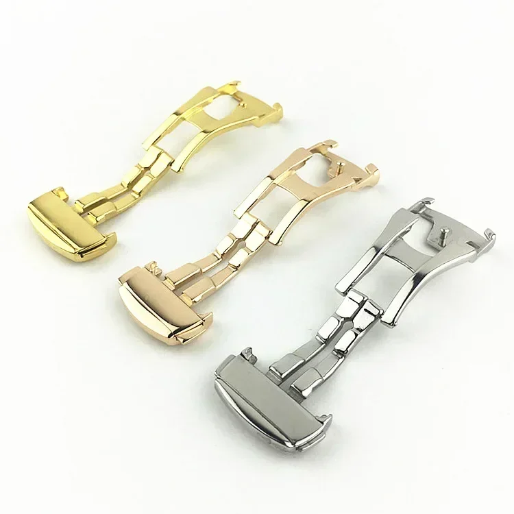 Folding Buckle for Omega Stainless Steel Buckle Leather Rubber Band Metal Deployment Clasp 16mm 18mm 20mm Accessories Tools