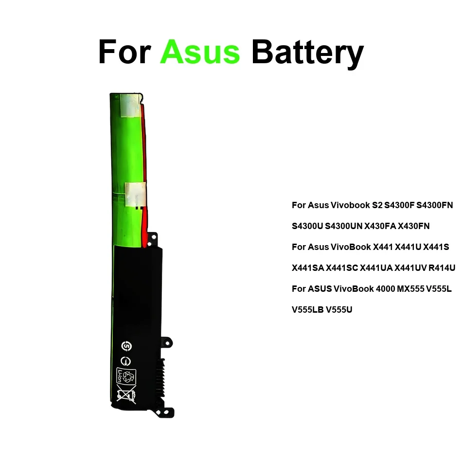 

Laptop Battery Reliable Power B31N1732 A31N1537 C21N1408 0-3653mAh For Asus Vivobook S2 X441 4000