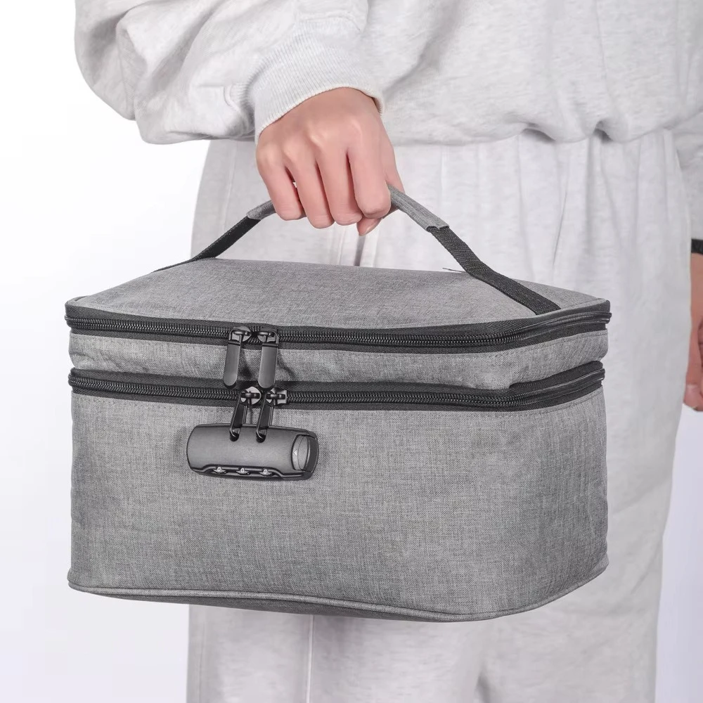 Portable Medical First Aid Kit Bag Multi-layer Organizer with Lock