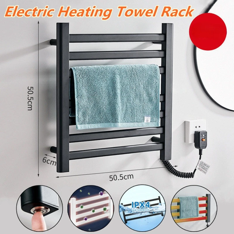 

Towel Dryer Intelligent Electric Towel Warmer Heated Towel Rail Bathroom Accessories Wall Mounted Space Aluminum Towel Rack