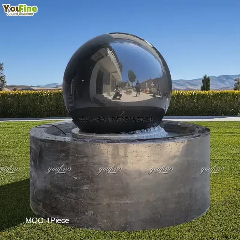 Wmwmnu Customized Size Hand Carved Modern Water Fountain Granite Fountain Balls for Garden Decor Outdoor Landscape Feature