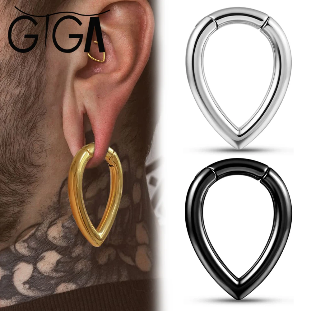 

Giga 2pc 4G Water droplet Fashion Stainless Steel Ear Weight Hanger Stretchers Body Jewelry Earring Piercing Expanders Gauges
