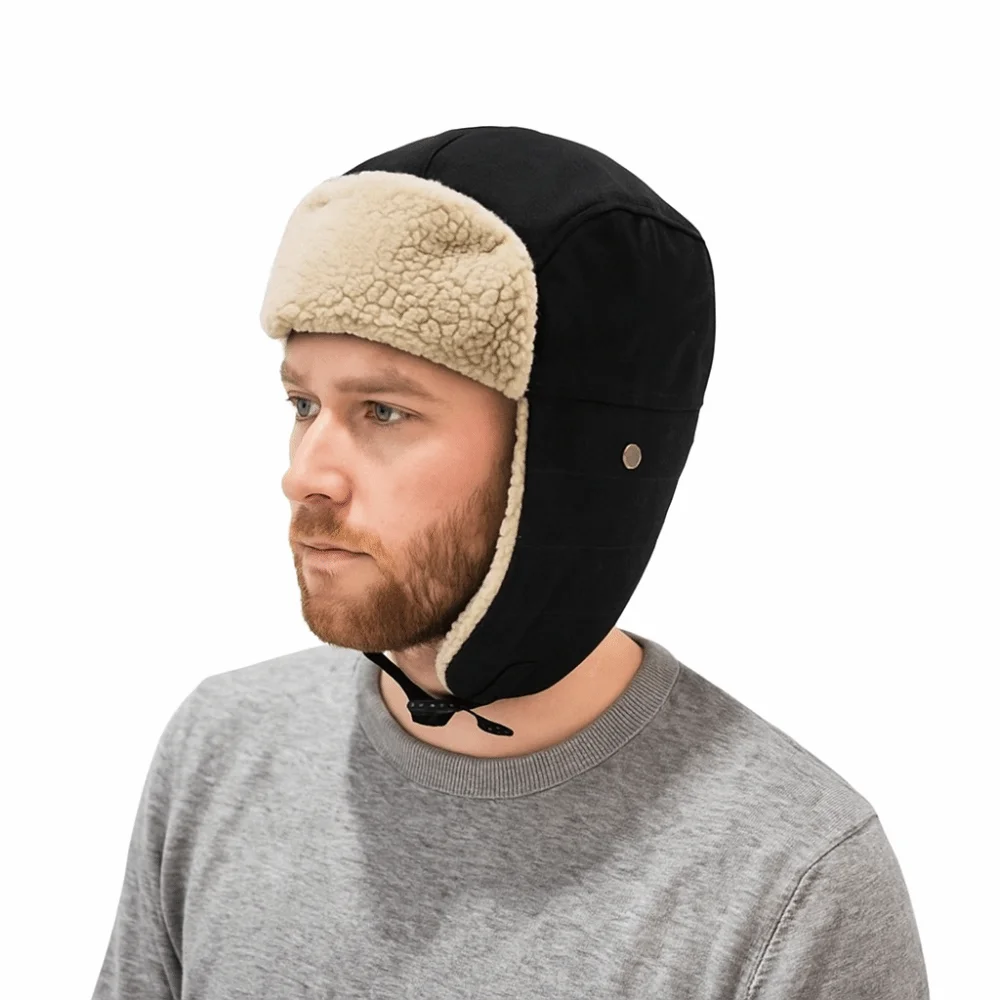 

Fashion Fleece Ear Protective Hat Thickened Windproof Earflap Hat Korean Style Keep Warm Lei Feng Cap Riding