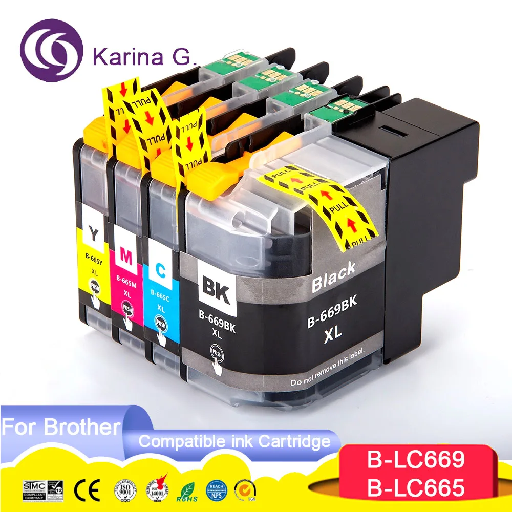 

Для LC669 LC665 совместимый картридж, костюм для Brother LC 669 665 для Brother MFC-J2320 MFC-J2720 и т. д.