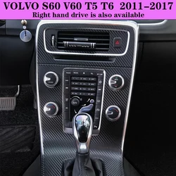 Suitable for T5 T6 Interior Stickers, Carbon Fiber Modified Film for Central Control Gear Shift for VOLVO S60 V60 2011-2017