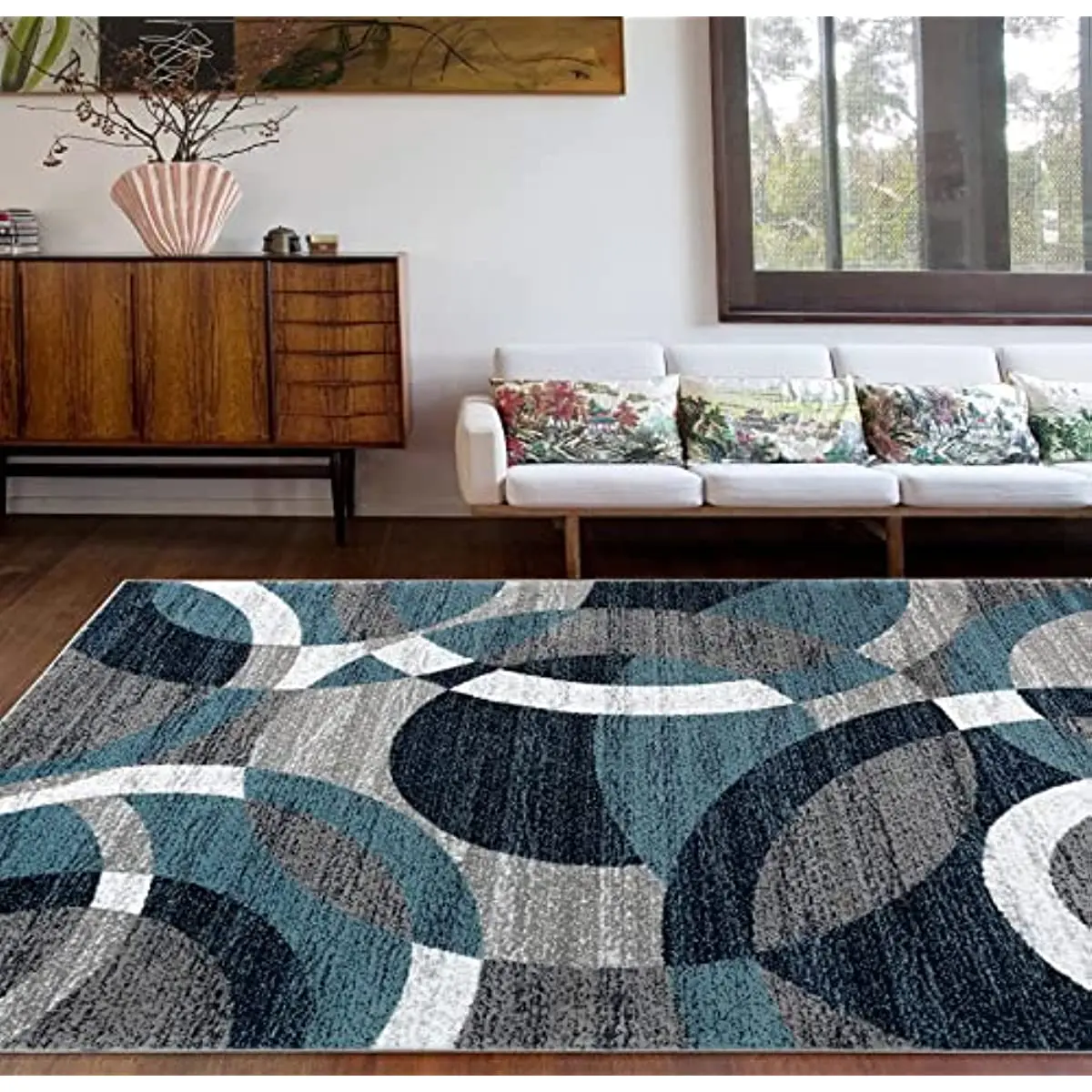 

Modern Abstract Circles Carpet for Living Room Home Decoration Sofa Table Large Area Rugs Study Cloakroom Soft Non-slip Rugs