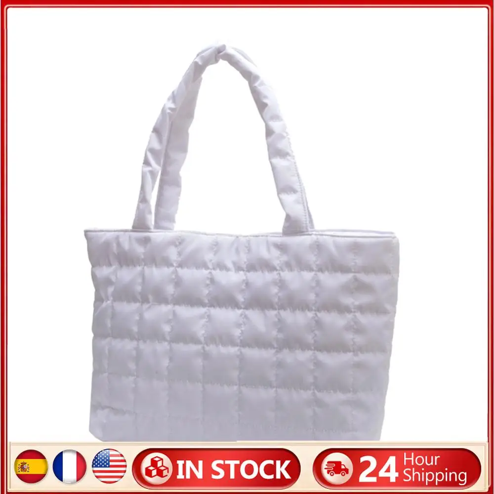 Borsa tote da donna alla moda trapuntata autunno inverno borse con manico superiore modello rombo borsa shopper da donna solida per le vacanze quotidiane