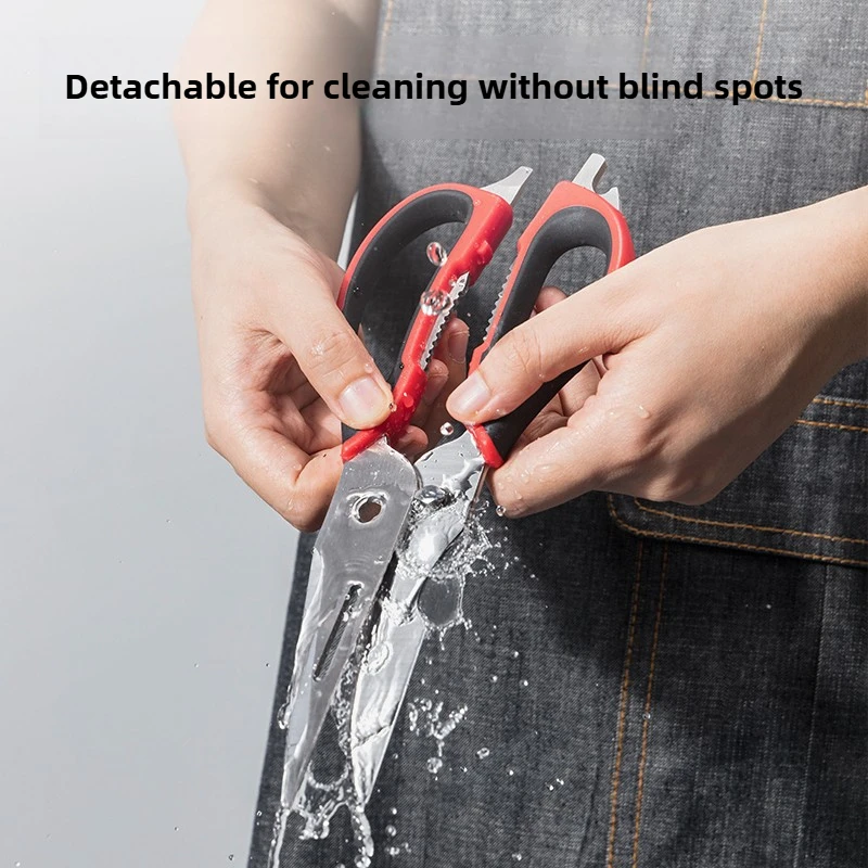 Multifunctional Scissors Kitchen Stainless Steel Scissors Chicken Bone Meat Fish Killing Dedicated Household Gadgets Scissors
